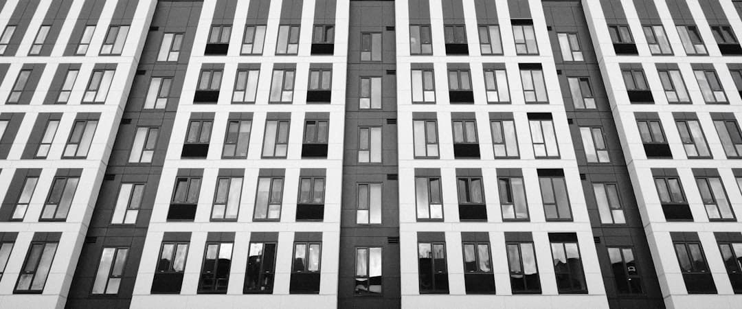 nevada support animal — Modern high-rise building facade.