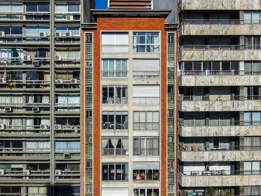 massachusetts support animal — Several apartment buildings with many windows.